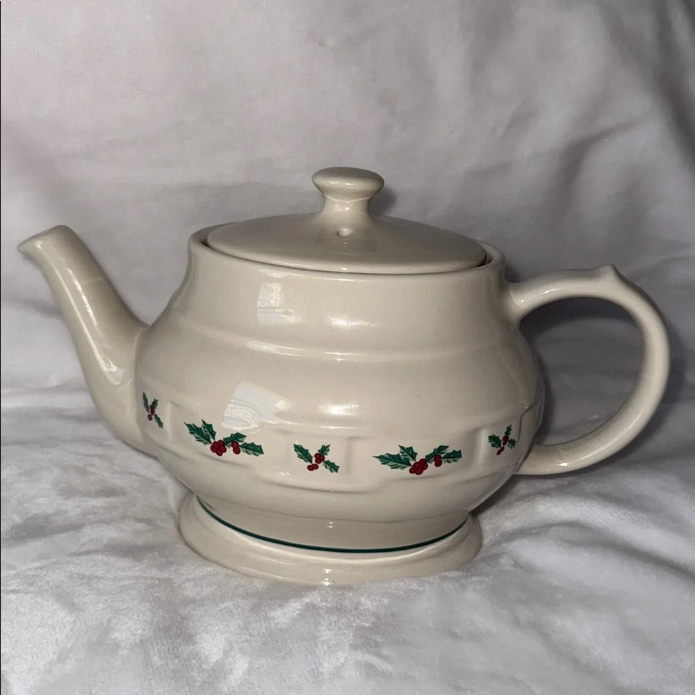 Longaberger Pottery Cream Teapot -Sugar And‎ Cream Set
